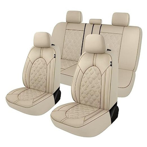 Luxury PU Leather Car Seat Covers Full Set-Waterproof Seat Protectors with