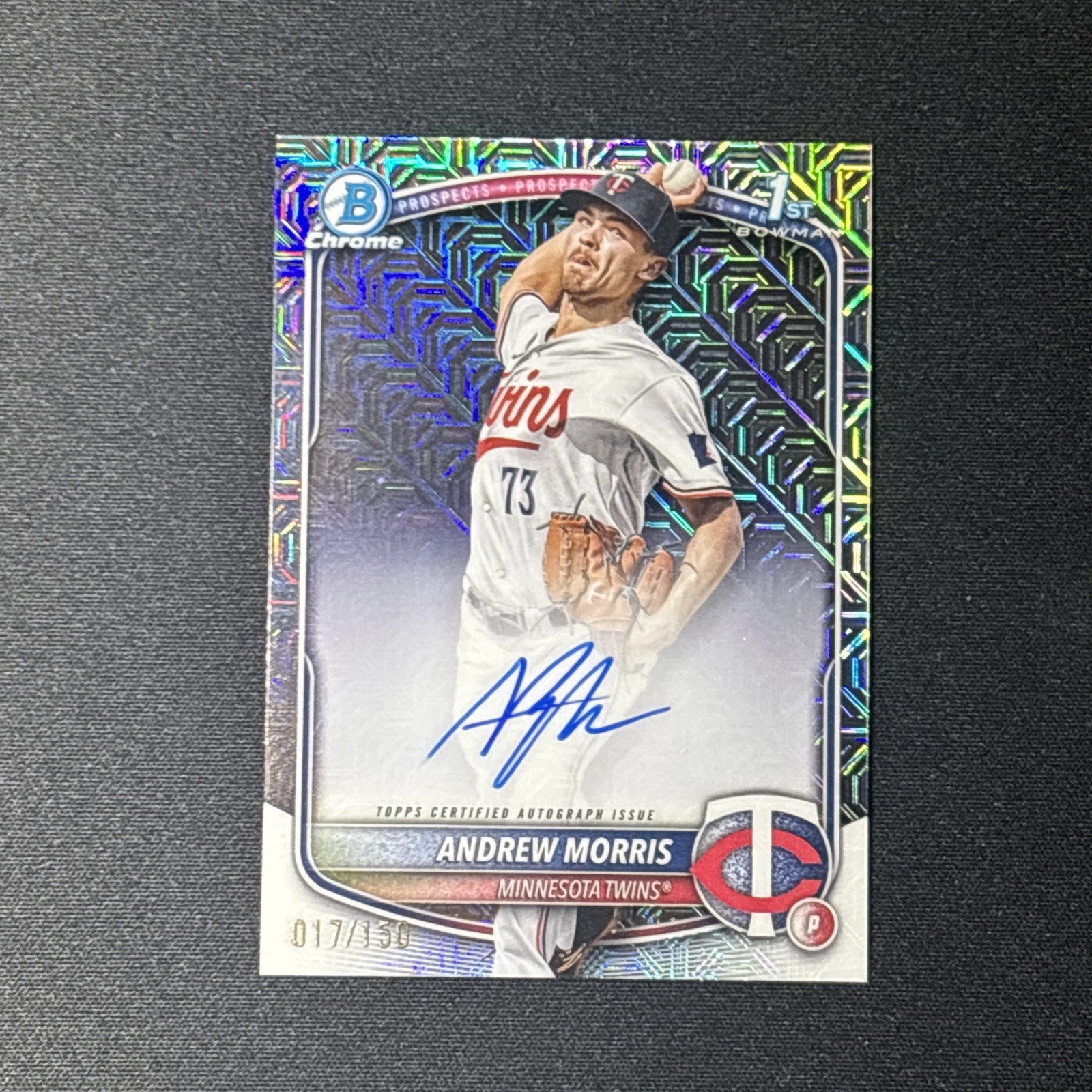 2025 Bowman Chrome 1st Andrew Morris Auto /150 HTA Choice CPA-AMO
