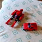 LOT Vintage Transformers Robots Toys Figurines Spaceman Car Red 1986 Hasbro LOOK
