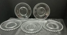 Vintage Imperial Glass Candlewick Bubble 7.5" Bread Plates (5)
