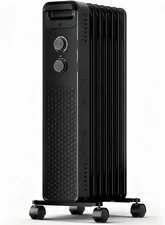 1500W Oil Filled Radiator heater with Remote, Digital Thermostat,24H Timer