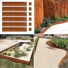 6-Packs x 40"L Corten Steel Edgings for Landscape Metal Garden Edging for Yard