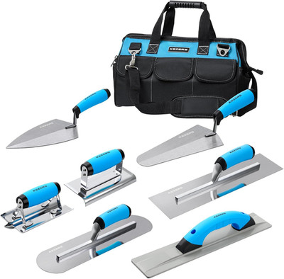 8PC Concrete Finishing Tools Kit Magnesium Float Trowel Groover Edger Masonry
