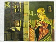 Quadro Carlo Crivelli su carta antica firmato timbrato XV, XVI secolo