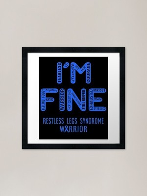 Restless Legs Syndrome Warrior - I gerahmtes Wandbild Poster Leinwanddruck Bild