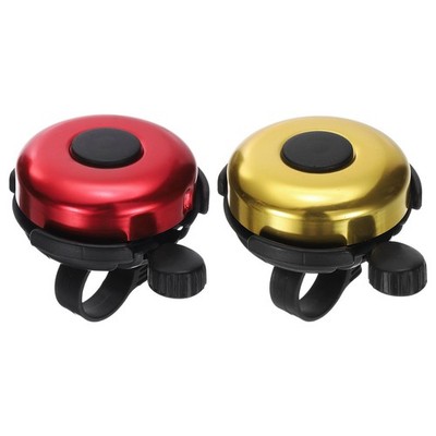 2x Fahrradklingel, laut & klassisch, für Fahrradzubehör, rot & gold