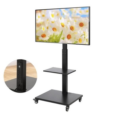 Rolling TV Stand TV Cart for 32-75in LCD LED Plasma Flat Panel Stand with Wheels