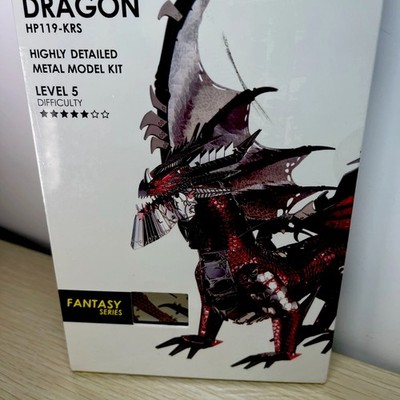 Piececool Level 5 3D Metal Puzzle Black Dragon Model Kit Challenge New