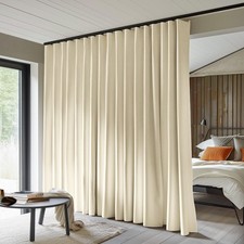 Room Divider Curtains Total Blackout Privacy Curtain Panel Room Thermal Insul...