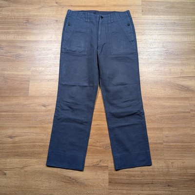 J. Peterman Monkey Pants Men's Size 32 (32x30) Blue Cotton Capsule Casual