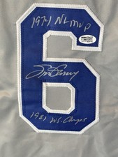 LA Dodgers Steve Garvey  Autograph Throwback Jersey With 2 Inscriptions