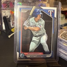 Wyatt Langford 2024 Bowman Chrome Prospects #BCP-64 Texas Rangers