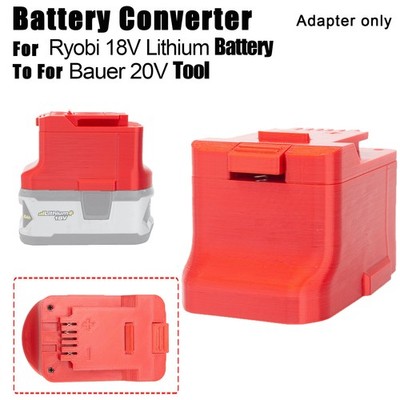 NEW For Ryobi 18V Lithium-Ion Battery For Bauer 20V Power Tools Battery Adapter