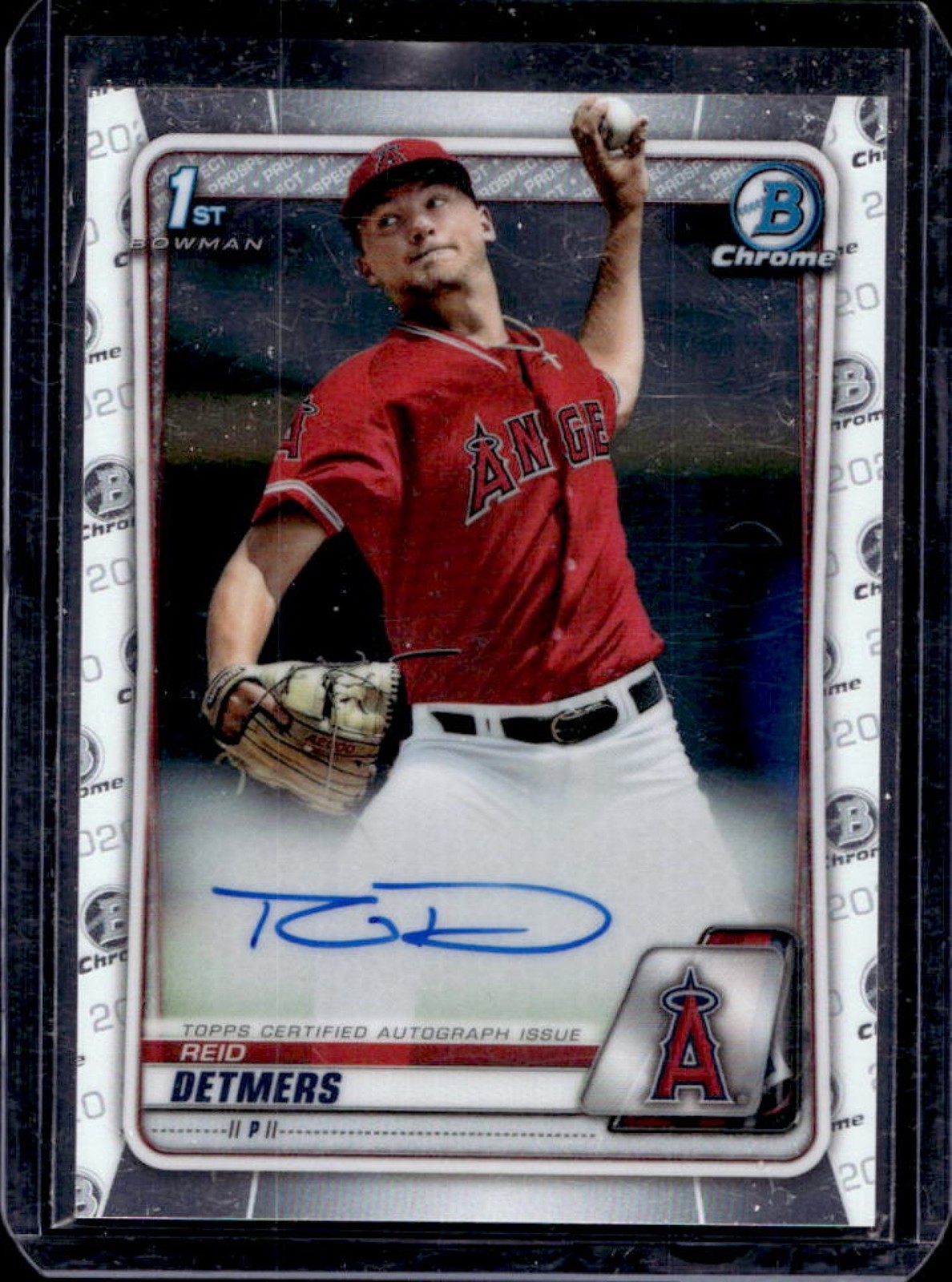 2020 Bowman Draft Reid Detmers Chrome Auto #CDA-RD Angels