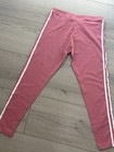 adidas Originals Women's Pink 3-Stripes High Rise Cotton Ankle Leggings M — photo 3