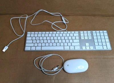 Apple A1243 Wired USB Keyboard & A1152 USB Mouse OEM Tested Working + Extension 