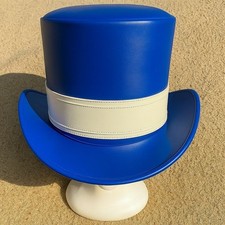 Steampunk Top Hat Blue Leather Victorian Costume Cosplay Hat