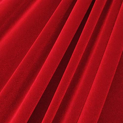 Valentina Textile Inc Stretch Velvet Fabric Is 58/60'' Inches Wide (1 Yard, Red)