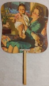 c1930 Hand Fan for "Haines the Shoe Wizard"