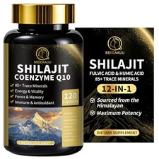 BBEEAAUU Shilajit for Men with Sea Moss and Ashwagandha,12 in 1 Himalayan with