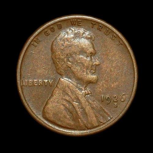 1926-S Lincoln Wheat Cent Fine (F) Coin Semi-Key Date! Solid coin