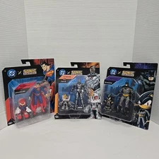 DC x Sonic The Hedgehog Superman/Knuckles Batman/Shadow Cyborg/Tails Set Jakks 