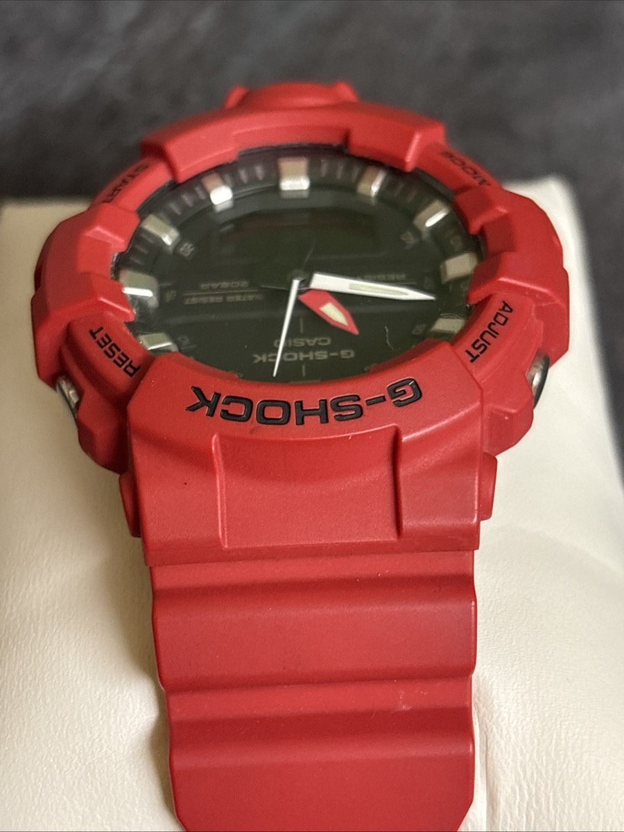 CASIO G-SHOCK Quartz Analog-Digital Watch GA-800 Black/Red 5535