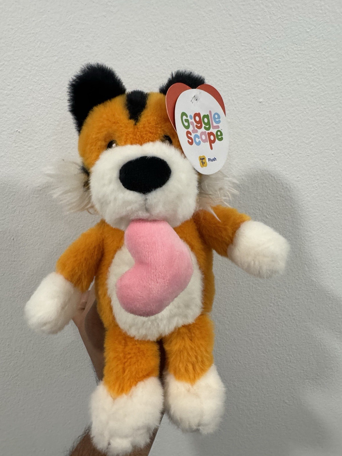 NEW Target Gigglescape 6" Tiger with Heart Plush Toy Valentine's Day