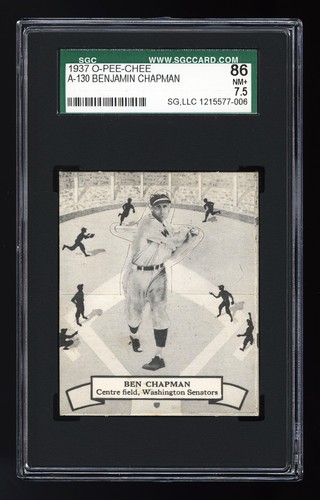 Ben Chapman #130 1937 O Pee Chee card