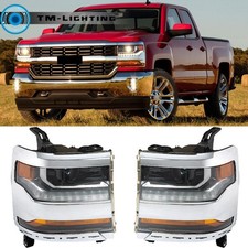 For 2016-2018 Chevy Silverado 1500 HID Headlights Right&Left W/LED DRL Projector