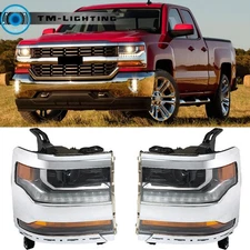 For 2016-2018 Chevy Silverado 1500 HID Headlights Right&Left W/LED DRL Projector