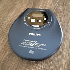 Philips CD Player 40 ESP3 W/ Bass-Boost Anti-Skip Rewritable Blue N9 