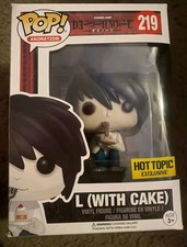 Pre order Funko Pop Death Note L with Cake #219 Hot Topic Exclusive Vinyl Figure