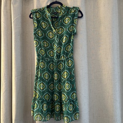 Gap Green Geometric Patterned Sheer Dress. Size S. Perfect for Spring or Summer