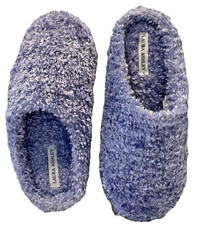 VTG Y2K Laura Ashley Lavender Boucle Clog Slippers Soft Fuzzy Large 8-9 UNWORN