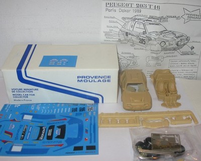 Provence Moulage 1:43 Resin Kit Peugeot 203 T16 #207 or 205 Paris-Dakar 1989