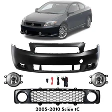 Front Bumper Cover Fascia & Lower Grille Assembly Kit For 2005-2010 Scion tC