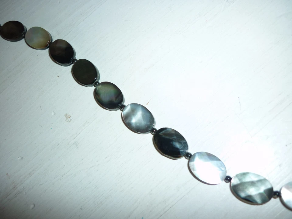 Halskette Perlmutt grau 50 cm - Bild 3 von 4