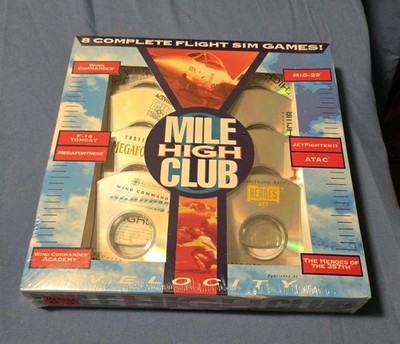 Rare Mile High Club 8 Flight Sims PC Games Box Set Wing Commander ATAC MiG 29