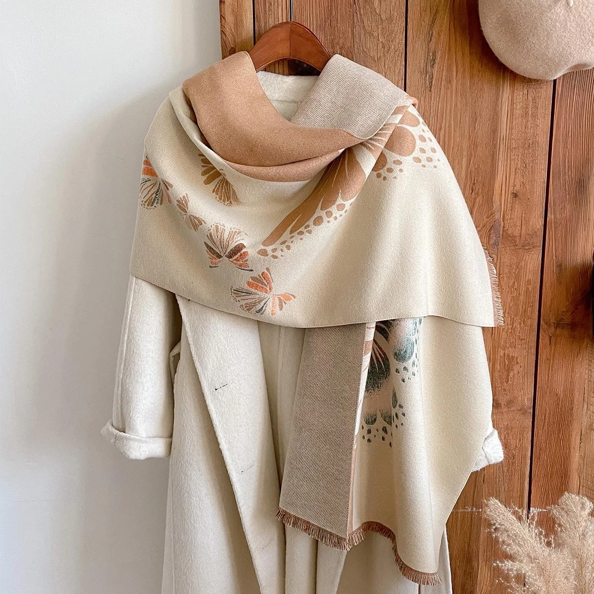 NEW Luxury Women Cashmere Feel Scarf Winter Warm Shawl Pashmina Tassel Wrap