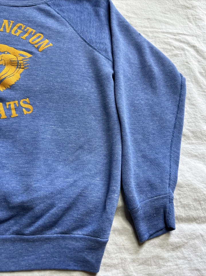 Vintage 60s 70s Fruit of the Loom Washington Wildcats Crewneck Sweater Size M - Image 4 of 4