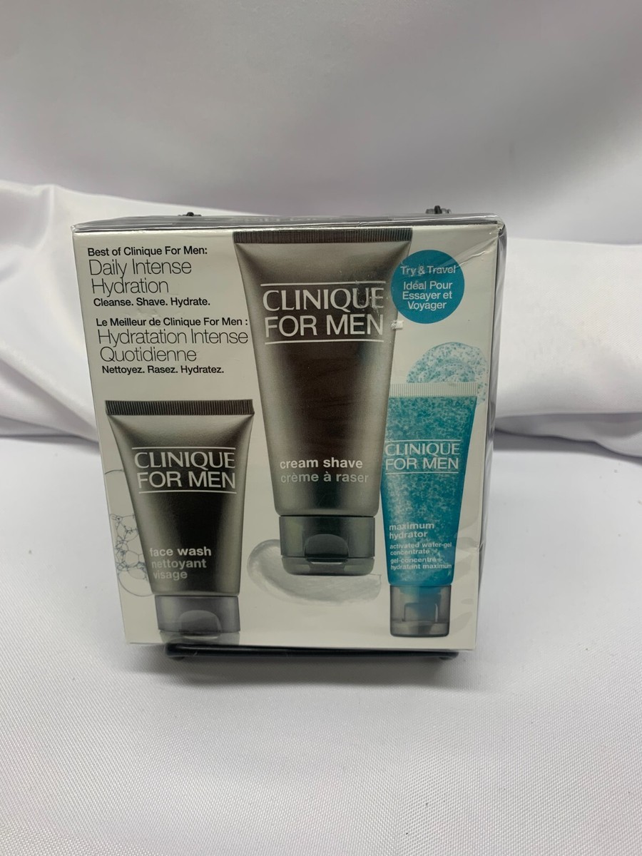 Clinique For Men Daily Intense Hydration 3 Pc Set -Cleanse