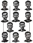 Monsters Black Scrapbooking Stickers