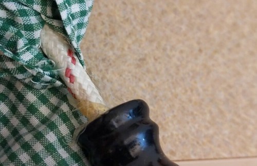 Vtg? Clowns Green/Yellow Plaid Outfits Porcelain Hands/Feet 7 1/2" (2) Posable - Picture 8 of 12