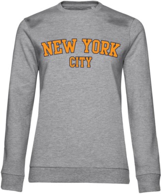 New York City Baseball Girly Sweatshirt Damen Heather-Grey
