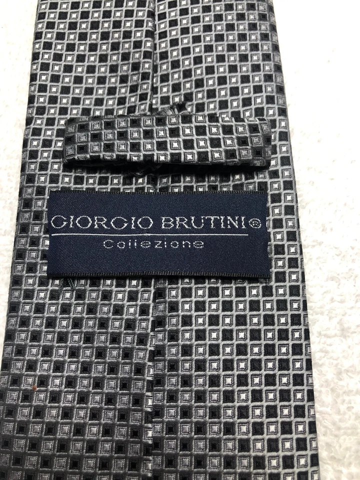 GIORGIO BRUTINI CORBATA HOMBRE GRIS Y NEGRO 3,5 X 60 Foto 4 de 4