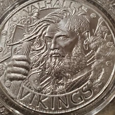 Viking Warrior 1 oz .999 Silver Coin Odins Valhalla Sailing to Norse god