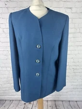 Eastex Teal Women's Jacket Size 14 Formal Button Up