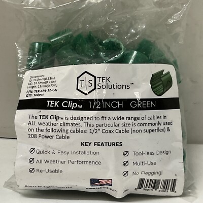 Tek Solutions TEK-CP1-12-GN 1/2'' 100pk