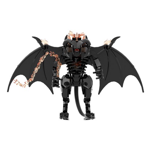 LOTR Balrog MOC Mattoni da Costruzione 215pz Il Signore degli Anelli Modellino Kit - Foto 4 di 6